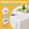 White Plastic Table Cloth Rectangle Table 15 Pack, 54''×108'' Tablecloth for 6ft Tables, Table Cloth for Disposable Use, Table Cover for Holiday Party, Gathering